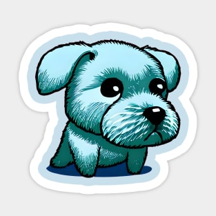 Blue Poodle Sticker